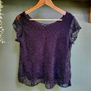 Candy Couture | Black Lace Top